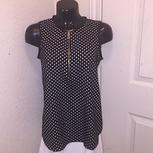 Vince Canute Polka Dot Blouse